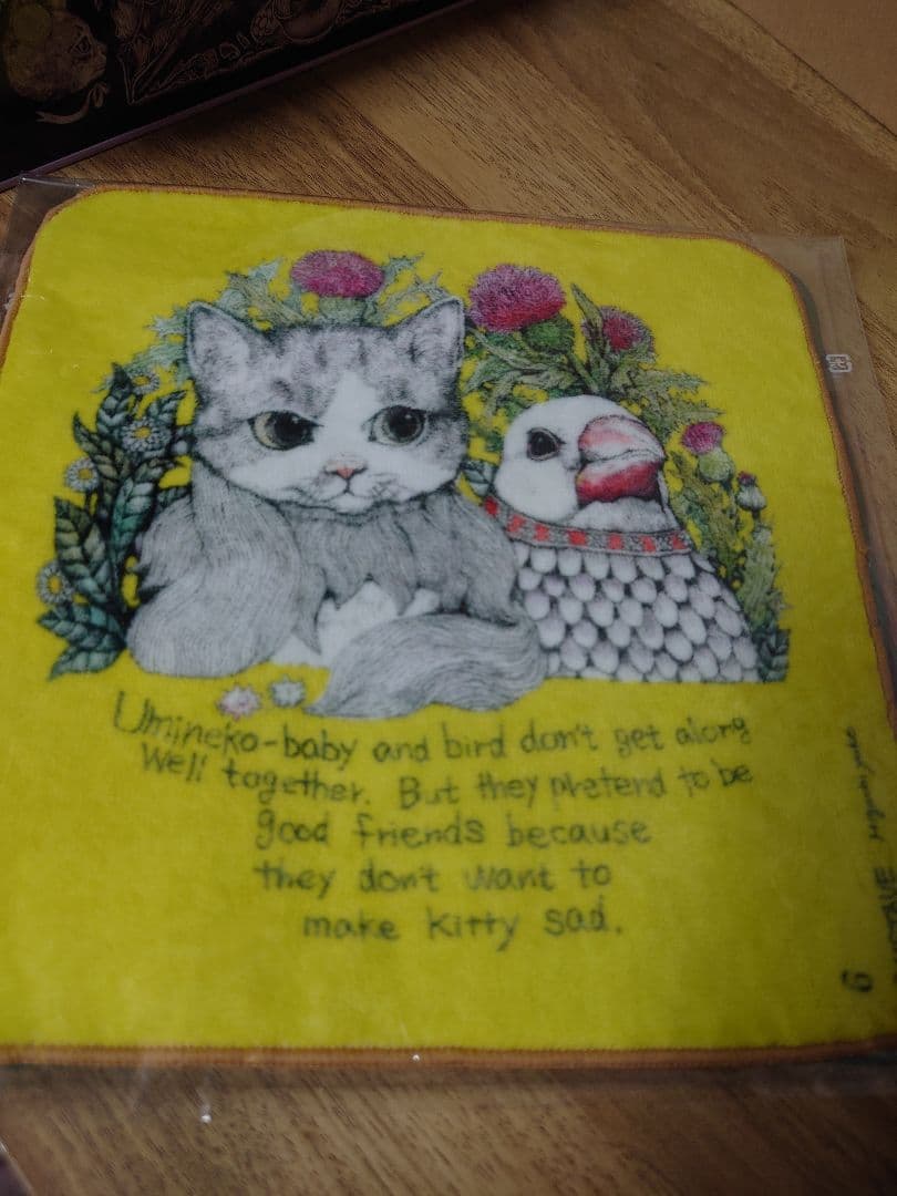 ヒグチユウコ　ホルベインTOOLBOX角缶　タオルハンカチ　　訳ありショルダー…