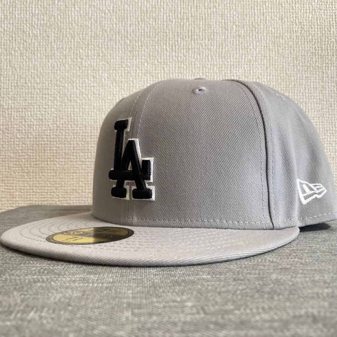 【海外限定】758 ニューエラ ロサンゼルスドジャース 59FIFTY グレー