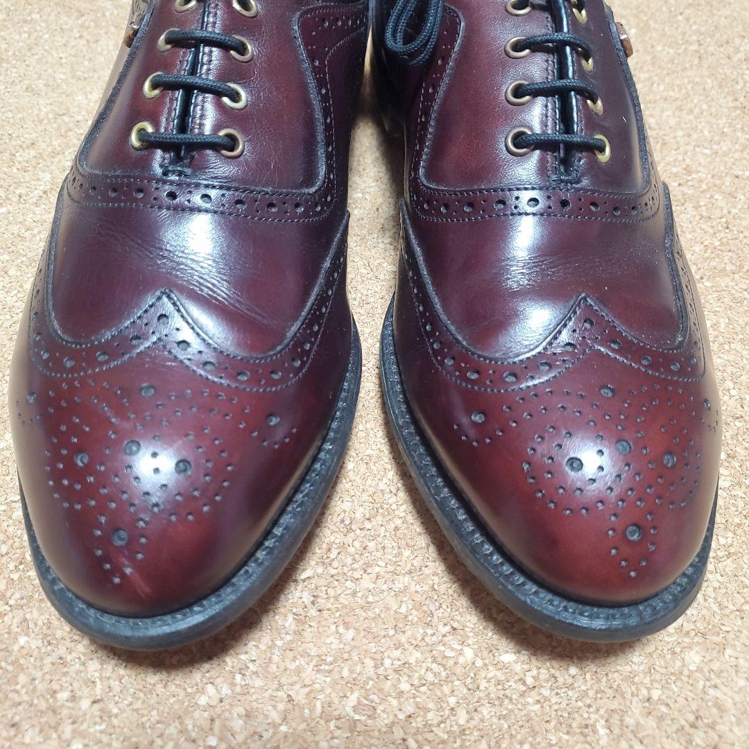 希少 ヴィンテージ フットジョイクラシック ウイングチップシューズ 茶 USA