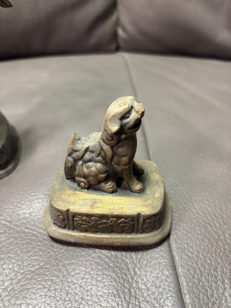 獅子香炉　置物