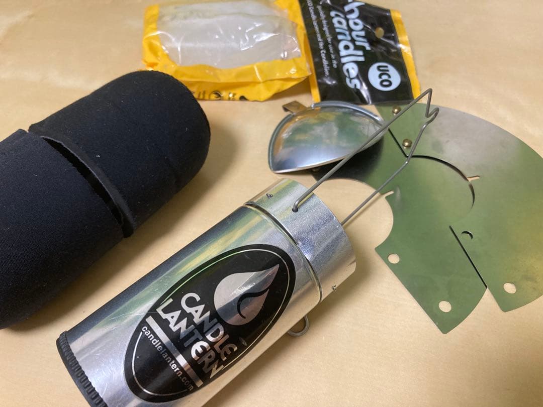 UCO 旧デザイン キャンドルランタン 無塗装アルミ・純正コクーン・リフレクター