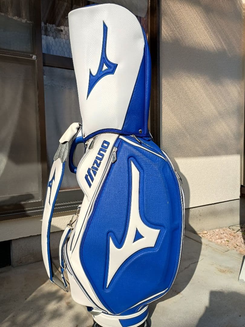 Mizuno キャディバッグ ツアーレプリカ　ホワイト/ブルー