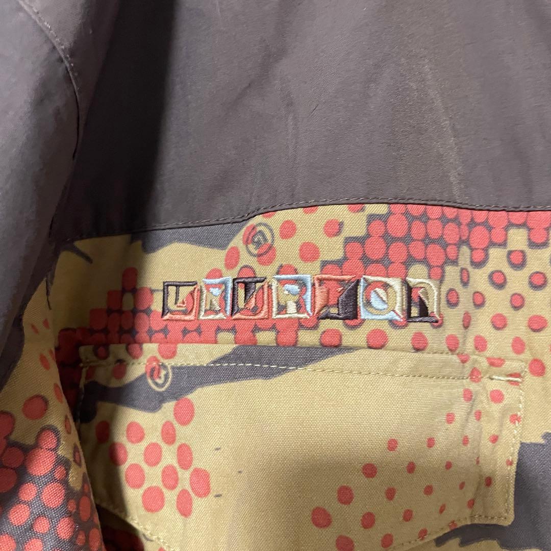 Burtonバートンスキーウェアスノーボードジャケットパーカー茶色ブラウンカモ柄