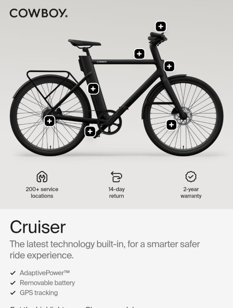 国内希少品 COWBOY E-Bike Criser Black