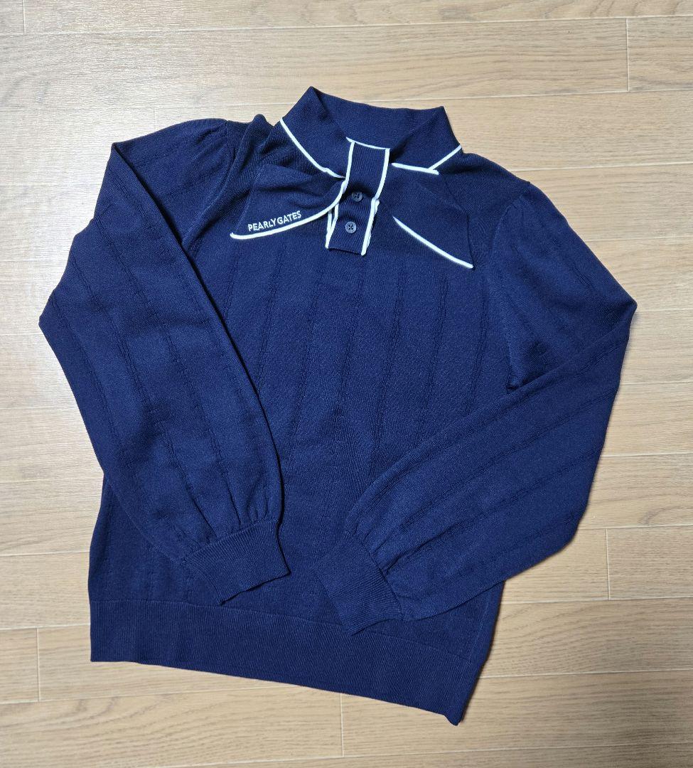 近年モデル❣️未使用❣️PEARLY GATESパーリーゲイツ薄手長袖ニット❣️