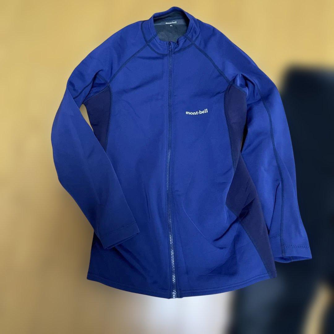 mont-bell ライト クリマプレンフルジップシャツ XLネイビータイツL