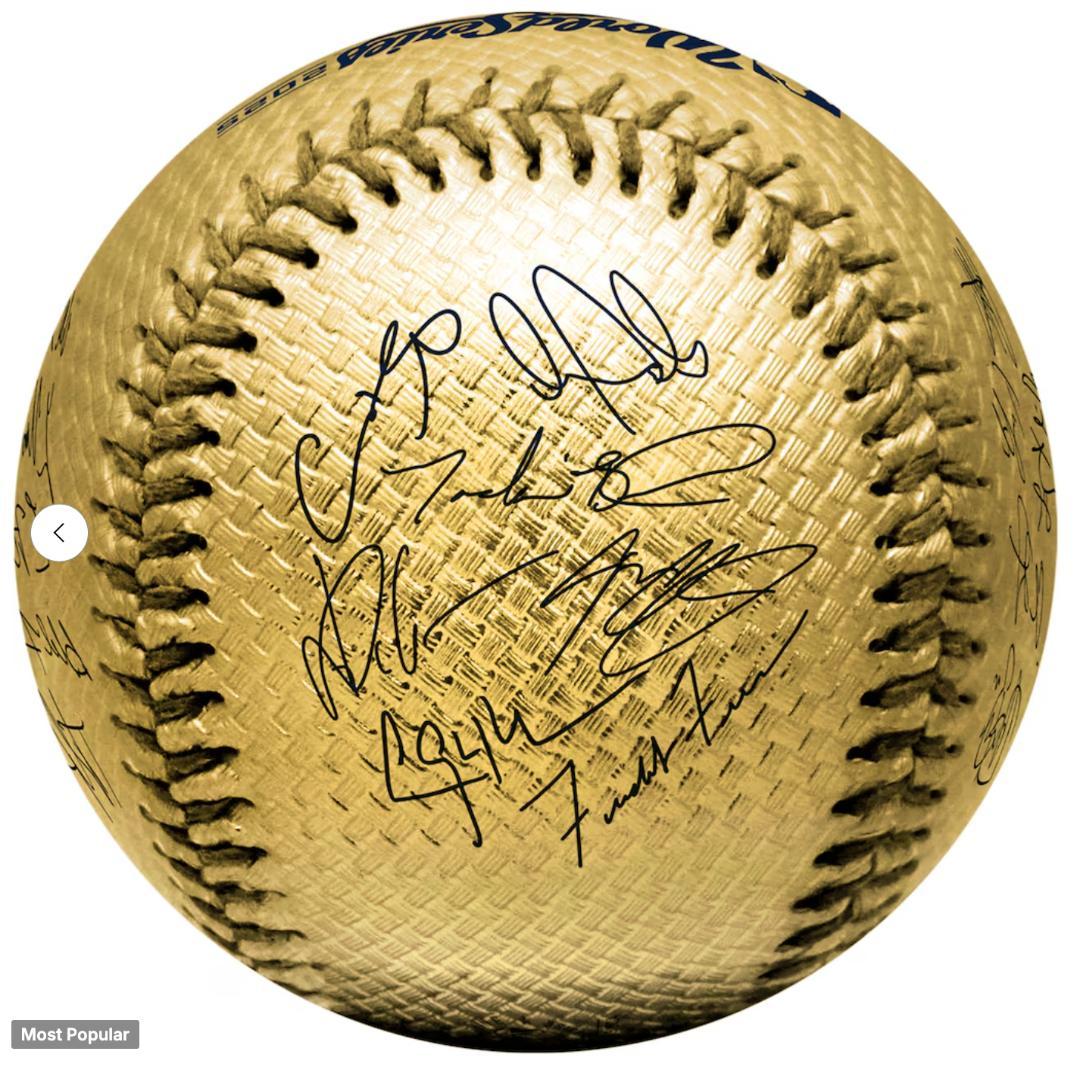 ドジャース 2025 優勝 ゴールドボール レプリカサイン 新品