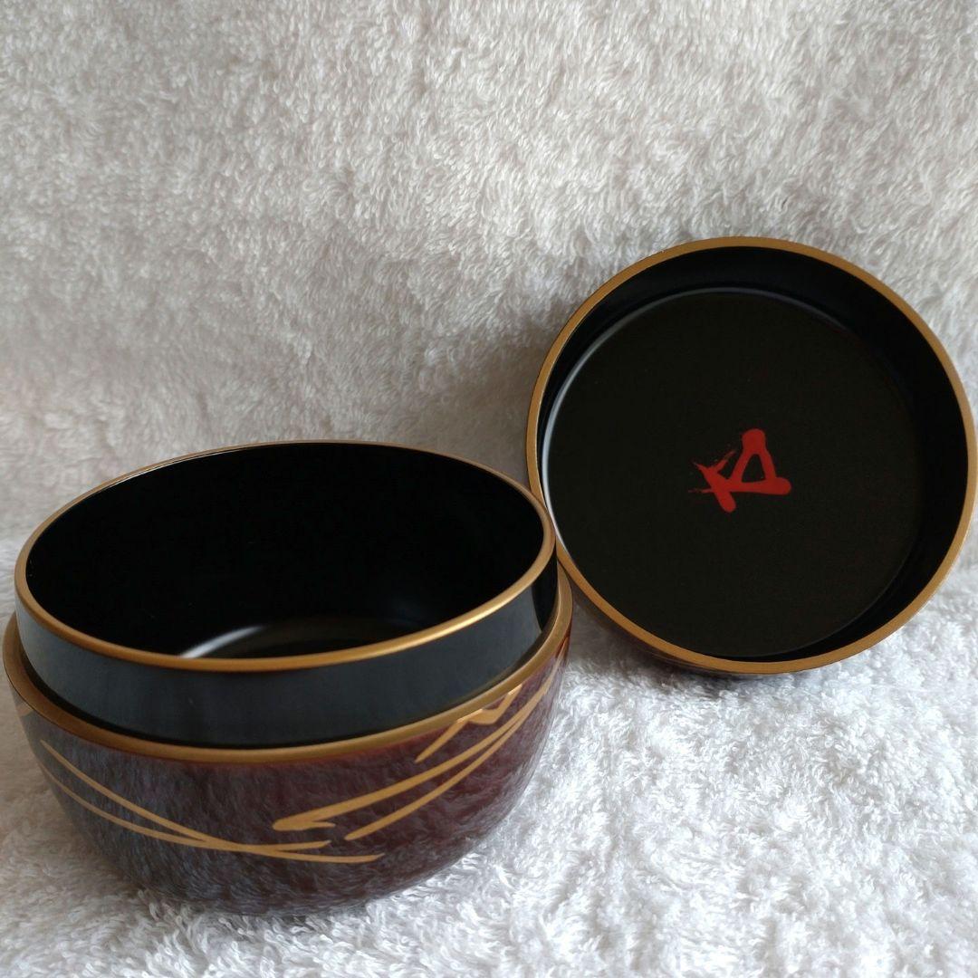 竹平棗　梅松絵　鵬雲斎お家元好　鵬雲斎お家元花押在判・箱書　正玄造　共箱　外箱付