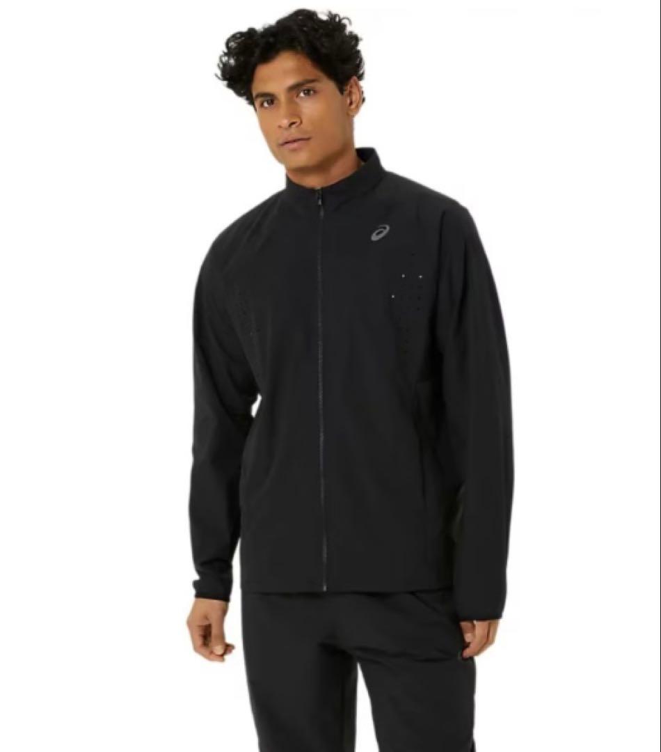 美品 アシックス ACTIBREEZEウーブンジャケット L 黒 SEIKOレア