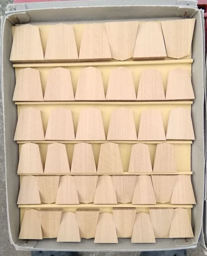 将棋駒　木地