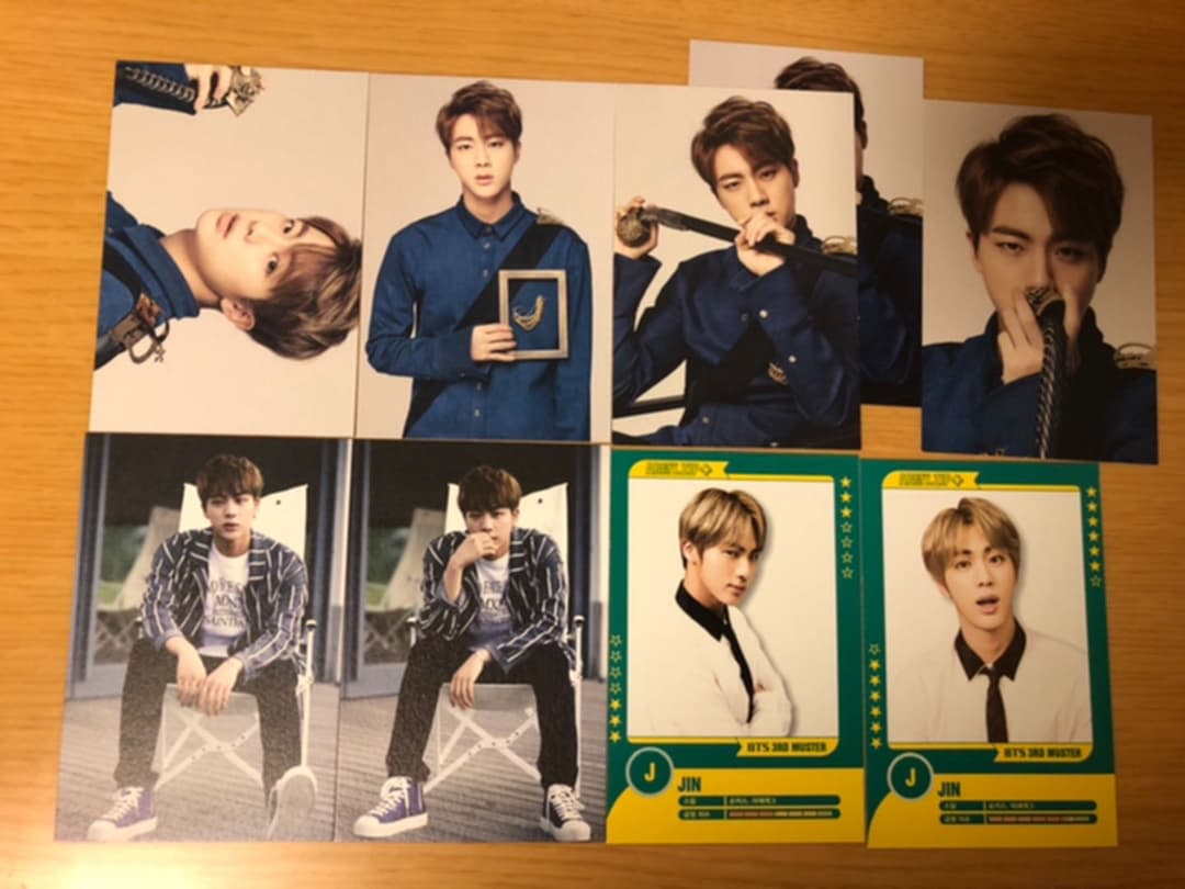 BTS/キムソクジン/ミニフォト/トレカ/フォトカード/公式