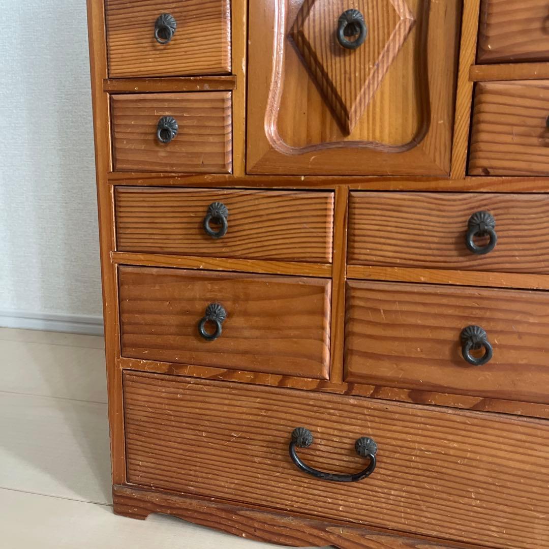 昭和レトロ アンティーク家具　薬箪笥　薬棚　小物入れ　ヴィンテージ　22杯