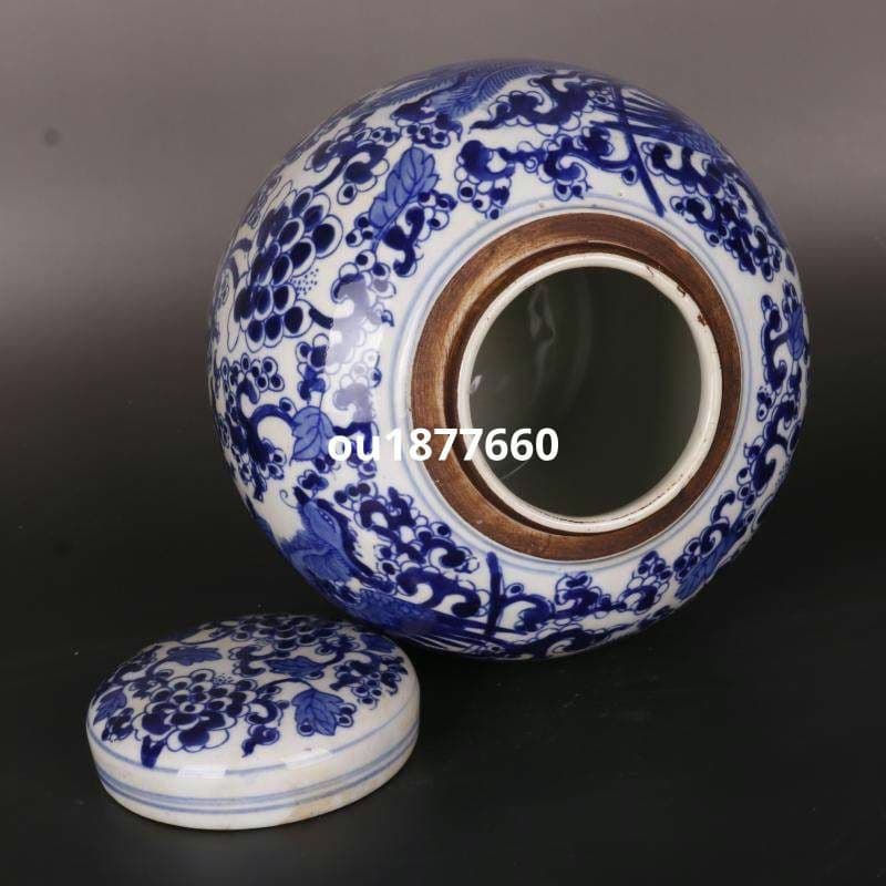 清康煕青花纏枝麒麟紋茶壺 景徳鎮 陶磁器 装飾品 現代工芸品 美術品 置物