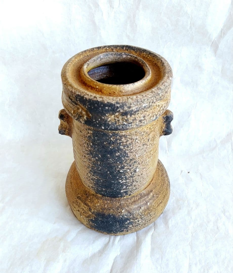 備前耳付花入 (未使用 新品同様)