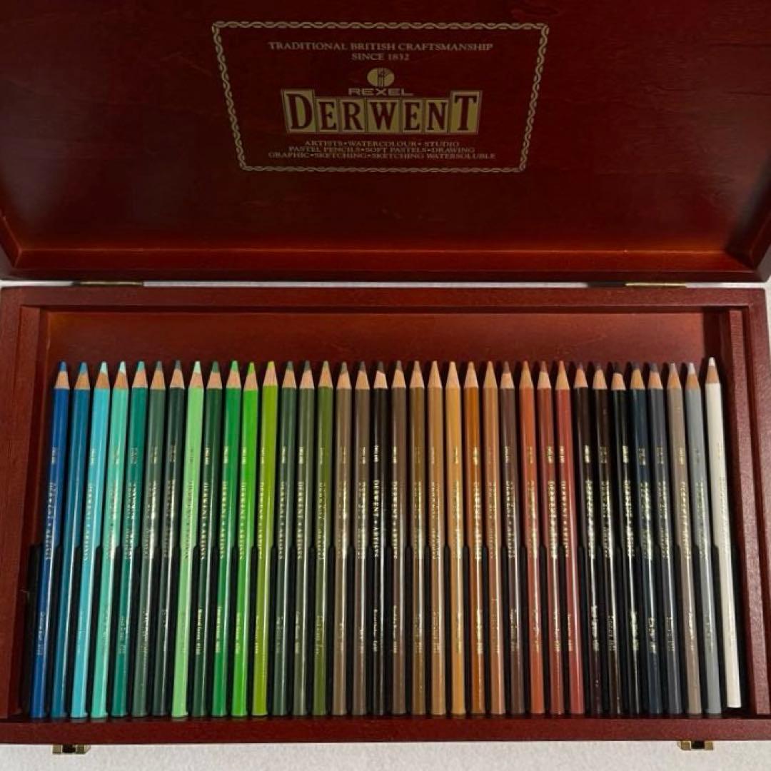 DERWENT ダーウェント ARTISTS アーチスト 色鉛筆72色 木箱