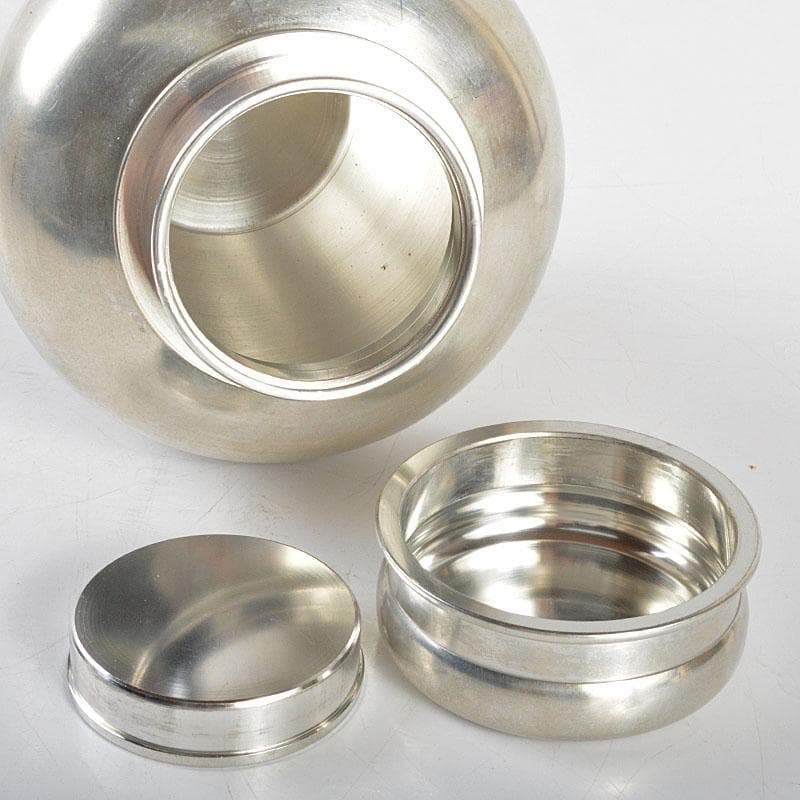 煎茶道具　錫製　乾茂號造　茶壷　茶心壷　山本山款　木箱付　D　R4804