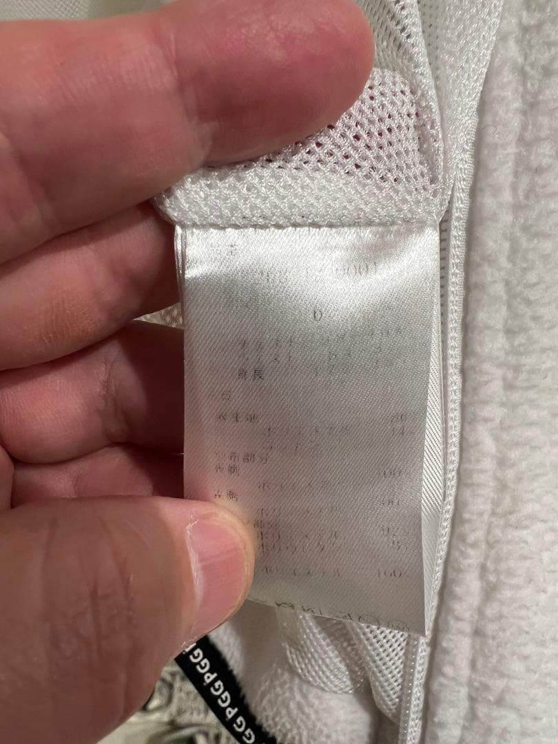 pgg ホワイト フリースジャケット フルジップ　サイズ6 パーリーゲイツ