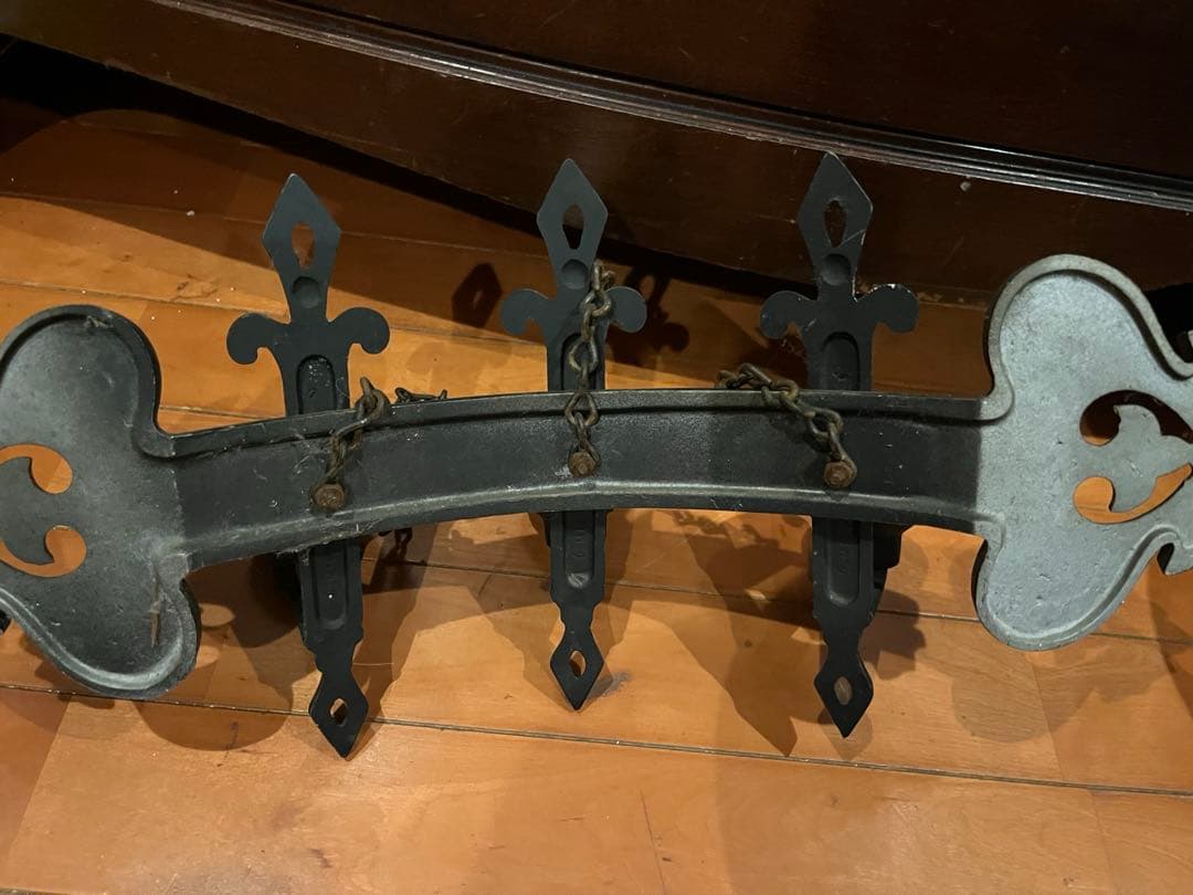 アンティーク3灯キャンドルホルダー 黒