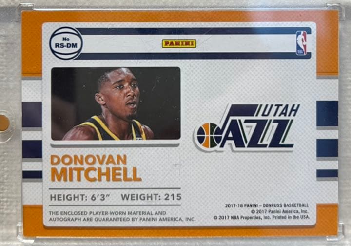 Donovan Mitchell rookie jsy auto /75シリ