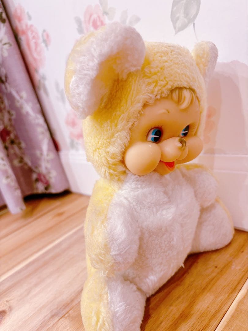 vintage ラシュトンRushtonハッピーベア　ラバーフェイスドール
