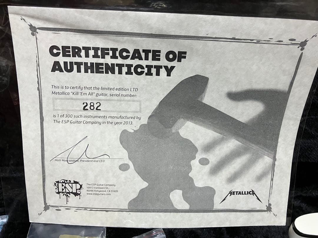 LTD LLICA メタリカ Kill 'Em All 300本限定