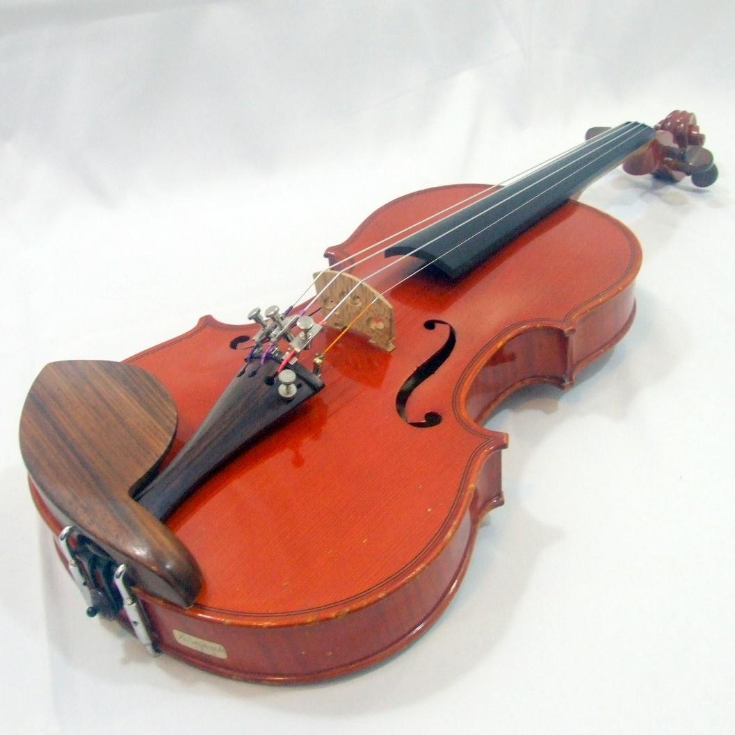 シャコンヌ サラバンド バイオリン 虎杢 1/2 弓 ケース メンテ済み