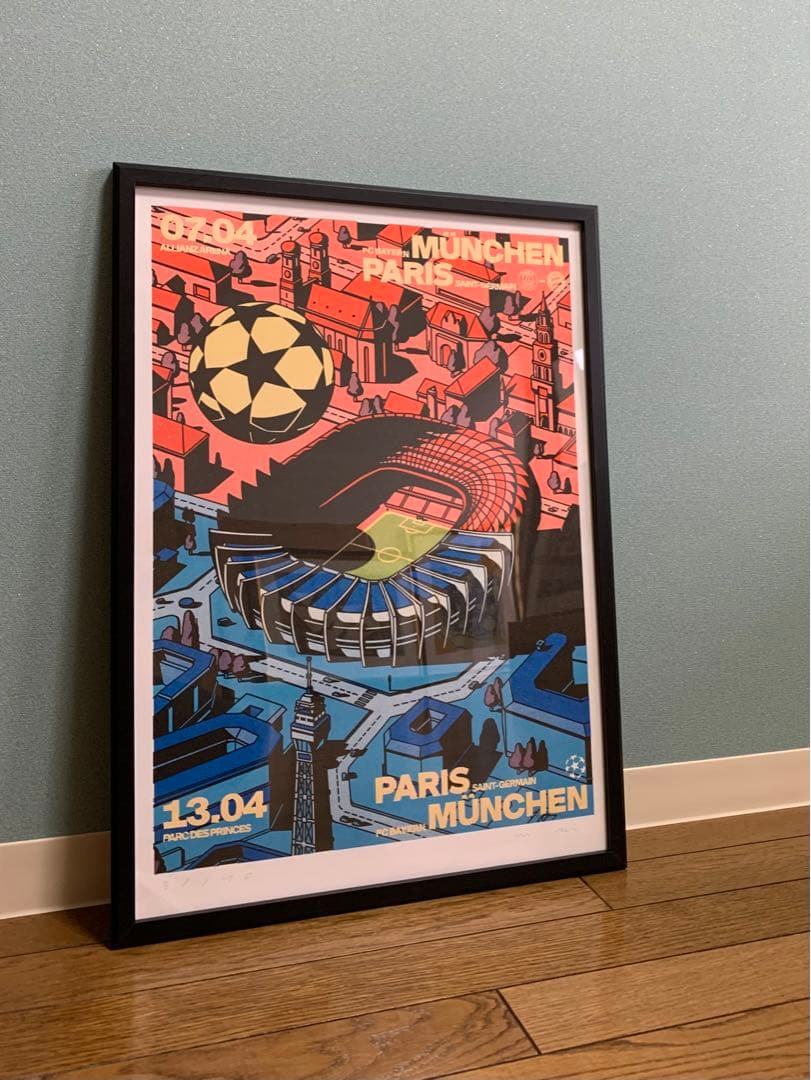 額付【日本未入荷ポスター】PSG vsバイエルンミュンヘン欧州CL2020-21