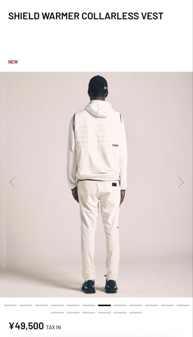 SHIELD WARMER COLLARLESS VEST ブラックL サンプル