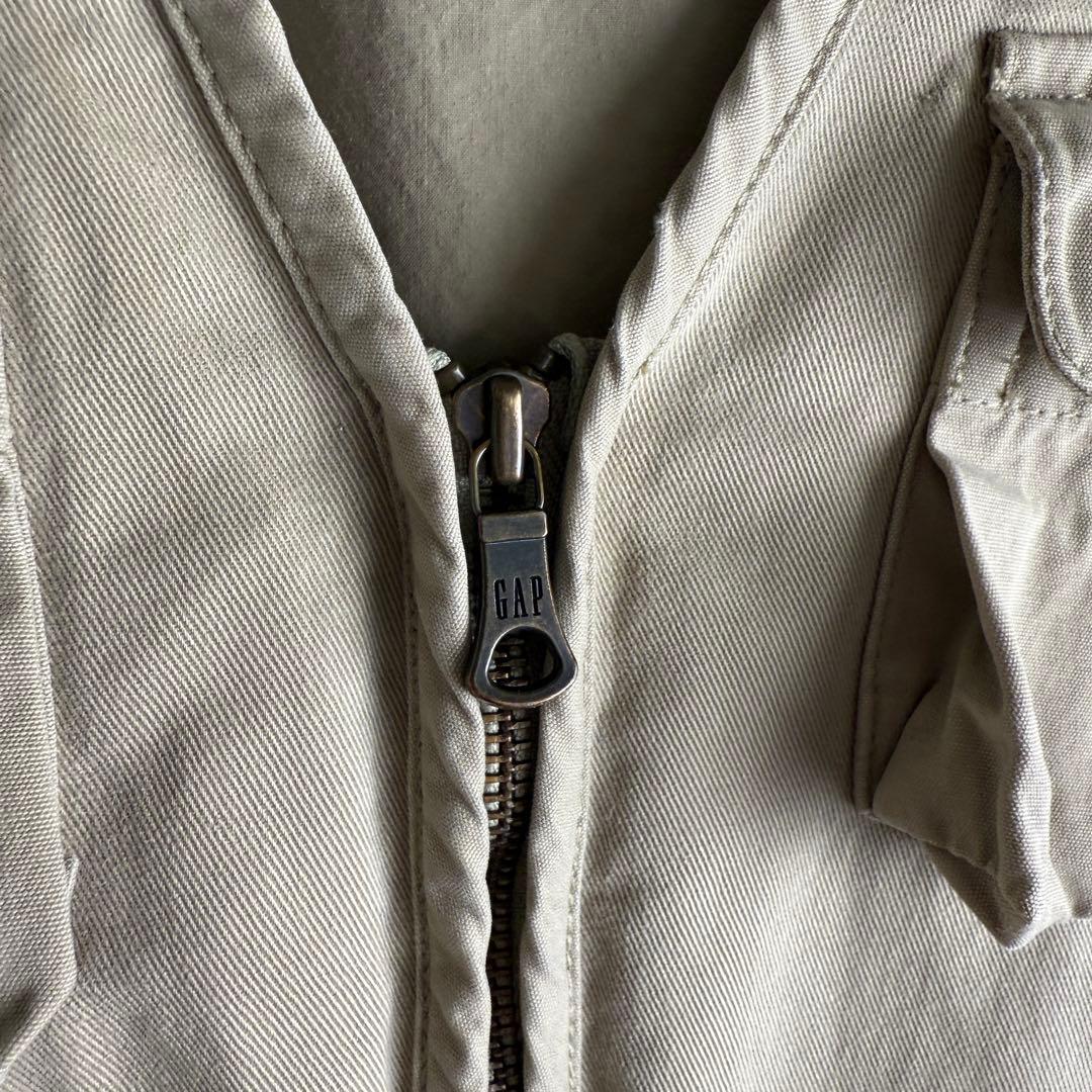 90s OLD GAP コットン サファリ ベスト M ベージュ