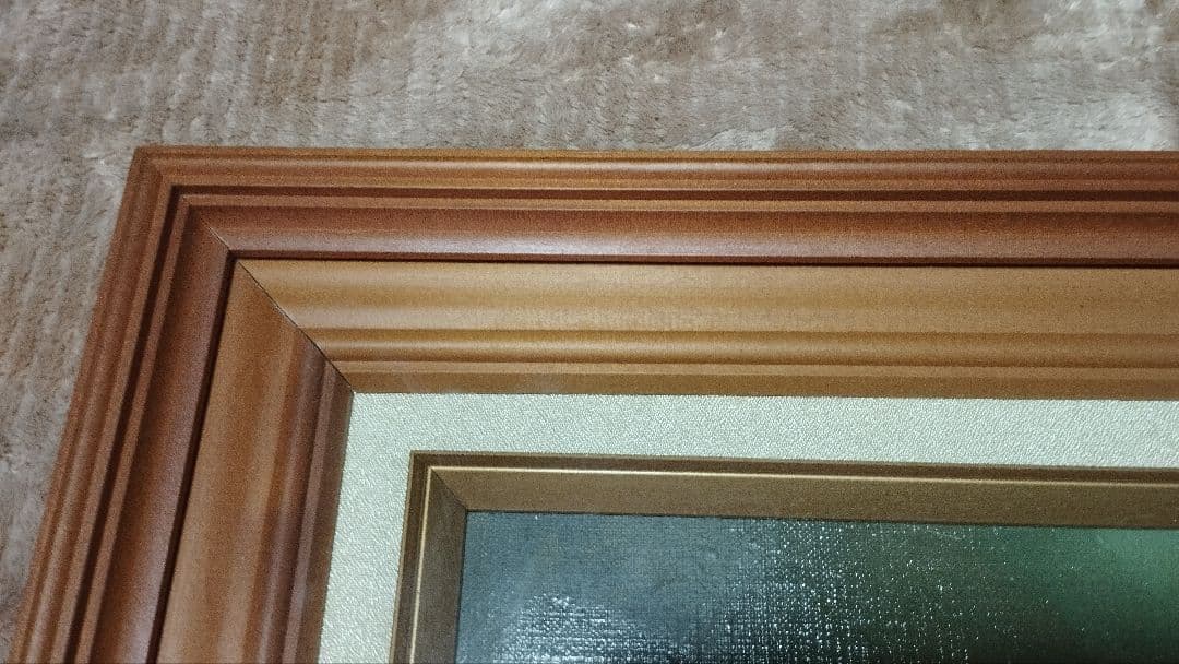 バラの花束 油絵 木製フレーム付き　高島屋