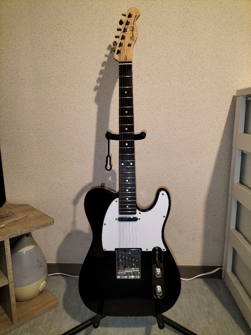 Bacchusバッカス テレキャスターBTE-1R/ブラック【トラ杢ネック】