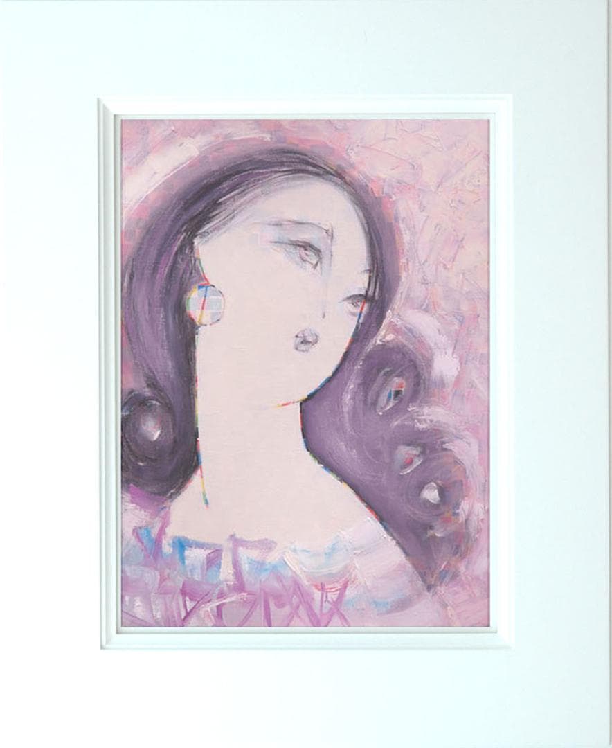 油絵 菅家令子 絵 絵画 インテリア F6-082111 人物 女性