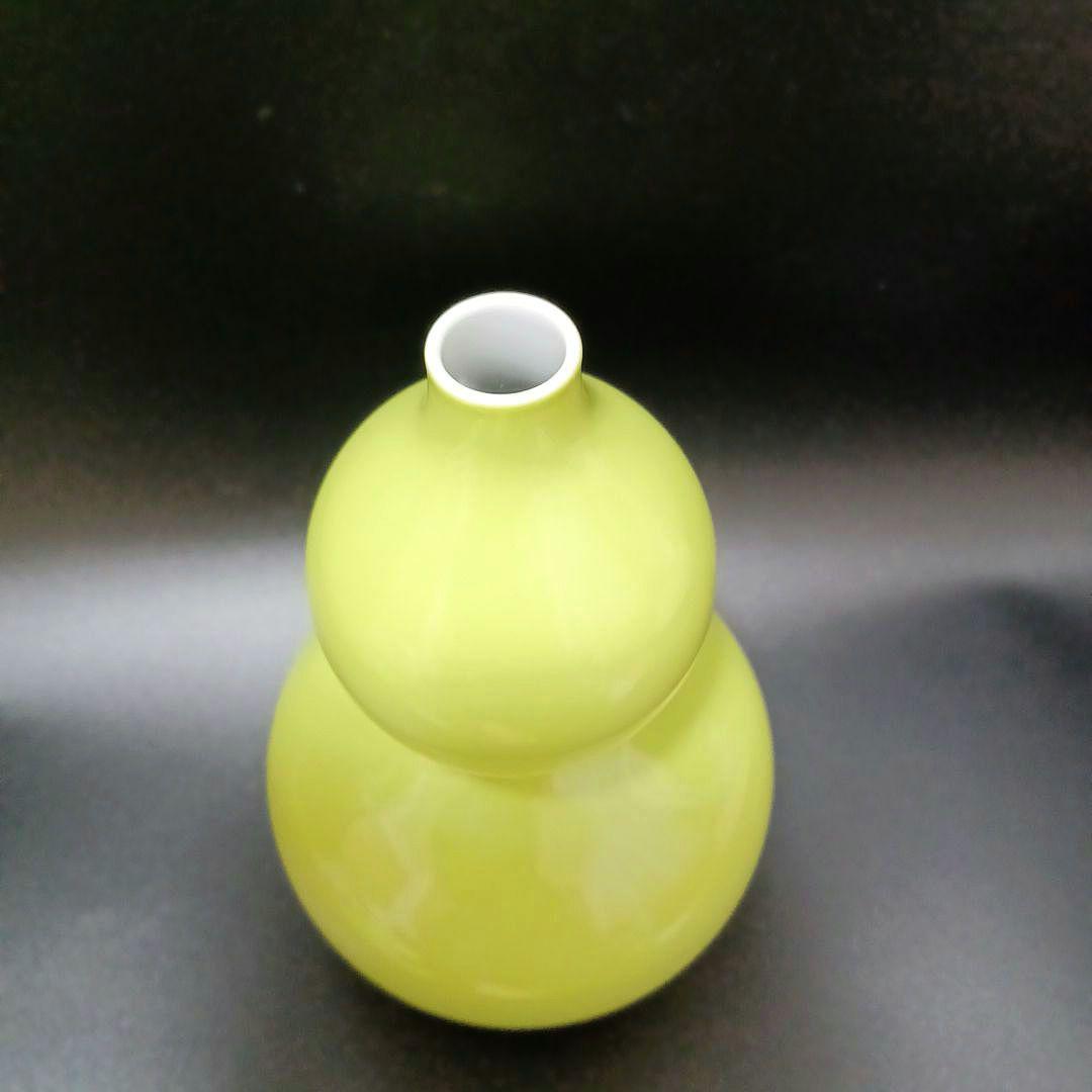 暁芳窯青緑釉花生