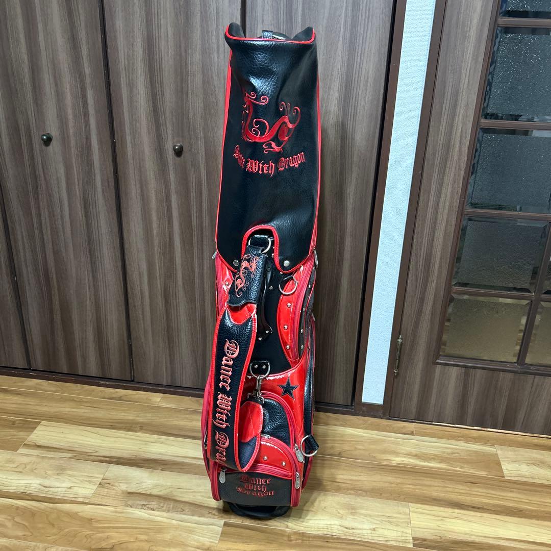 Dance With Dragon ダンスウィズドラゴン キャディバッグ 黒/赤