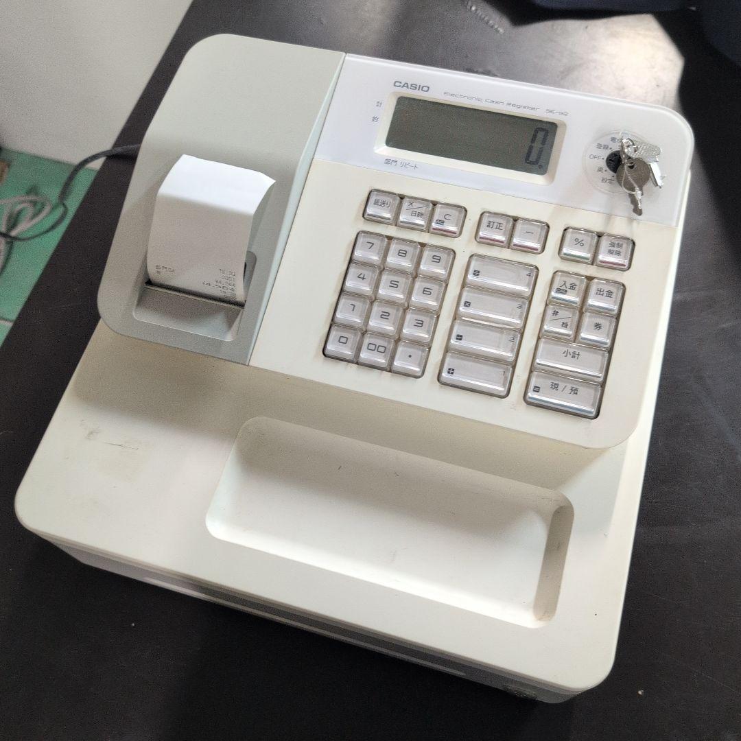 16　CASIO カシオ レジスター 4部門 小型ドロア SE-G2-WE