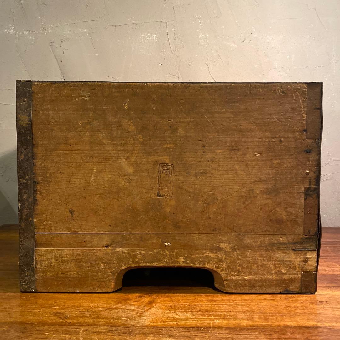 時代物 明治 大正 一斗枡 木箱 骨董品 古道具 すり切り棒 古民具