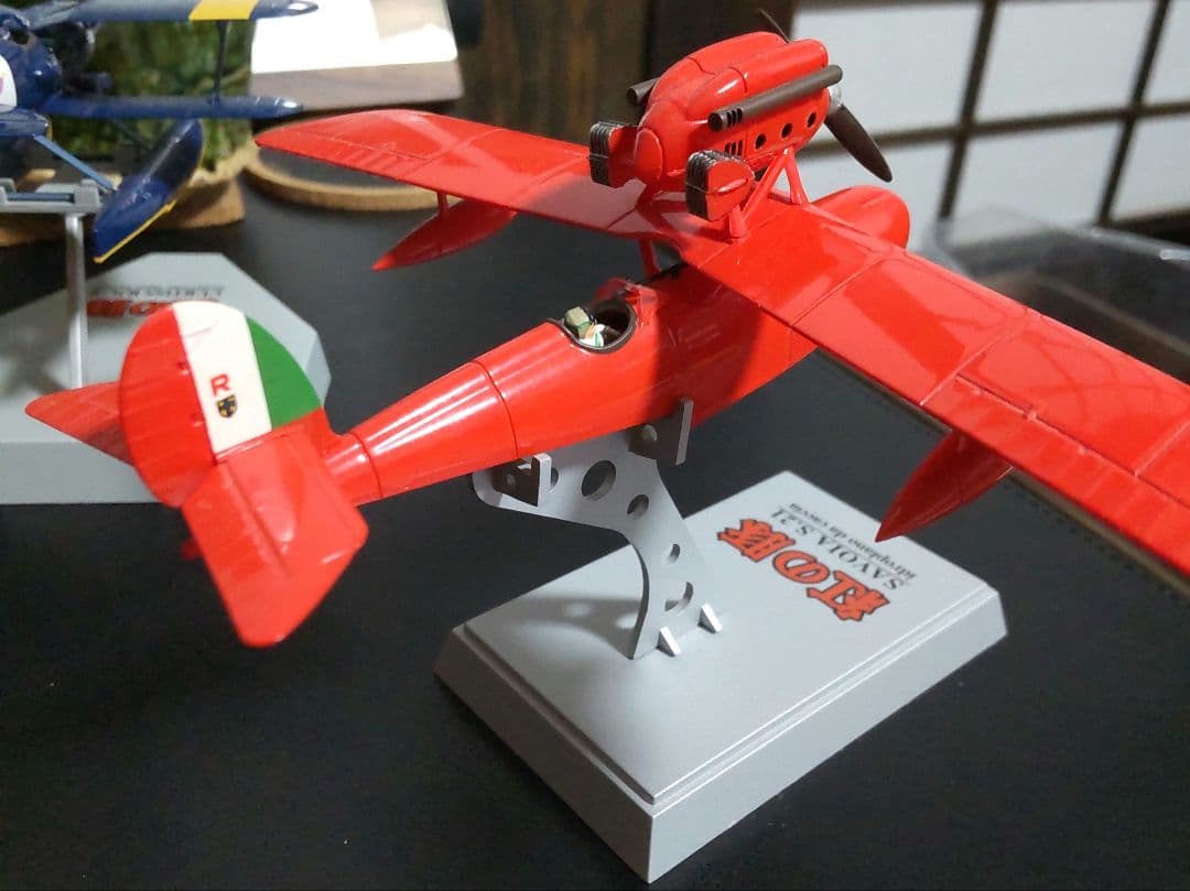 半完成塗装済み 紅の豚 1/72 サボイアS.21試作戦闘飛行艇 カーチスR3C