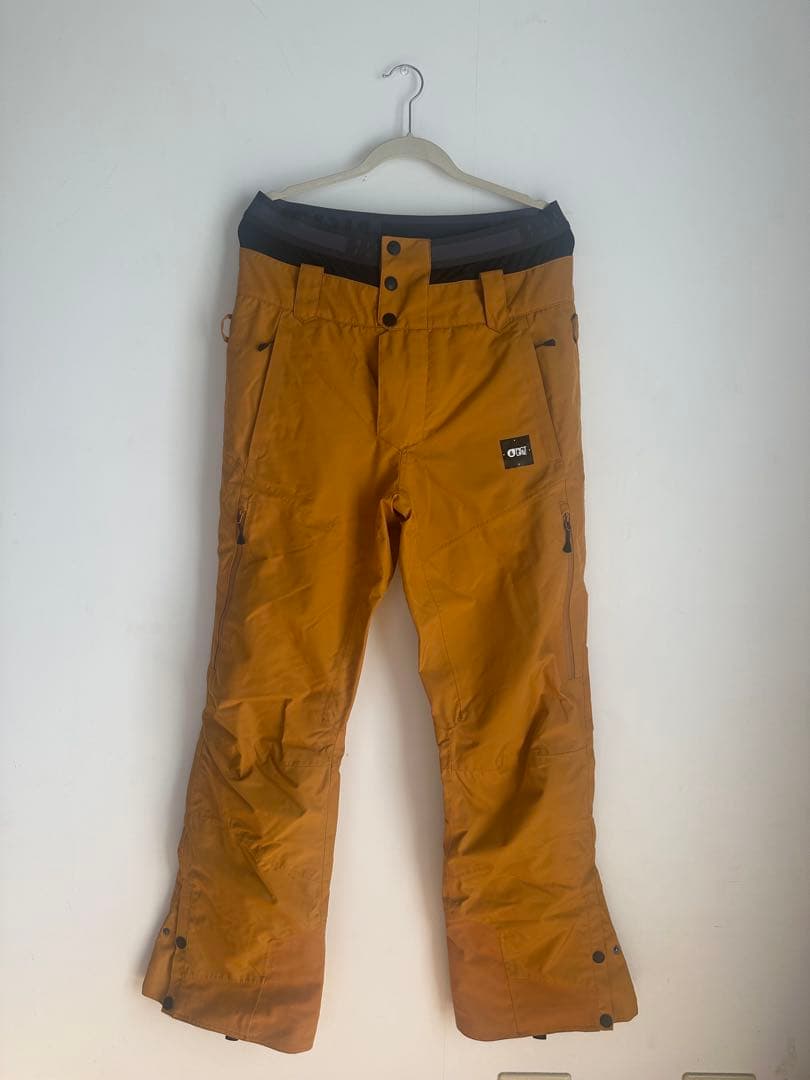 PICTURE スノーボードウェア上下セットピクチャー　メンズ 黒 オレンジ