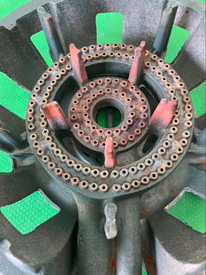 ☆工場整備品☆タチバナ製作所　鋳物コンロ　2連バーナー