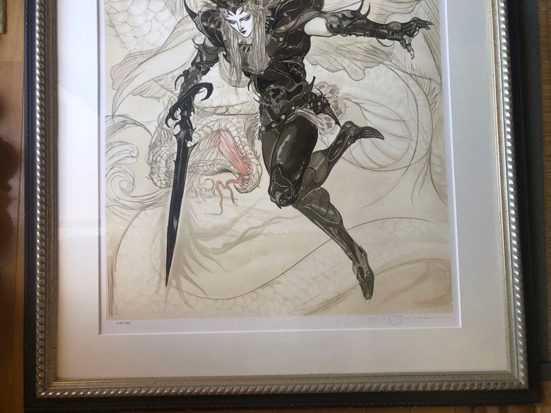 天野喜孝　白い炎 ファンタジーグラフィックアート 大判