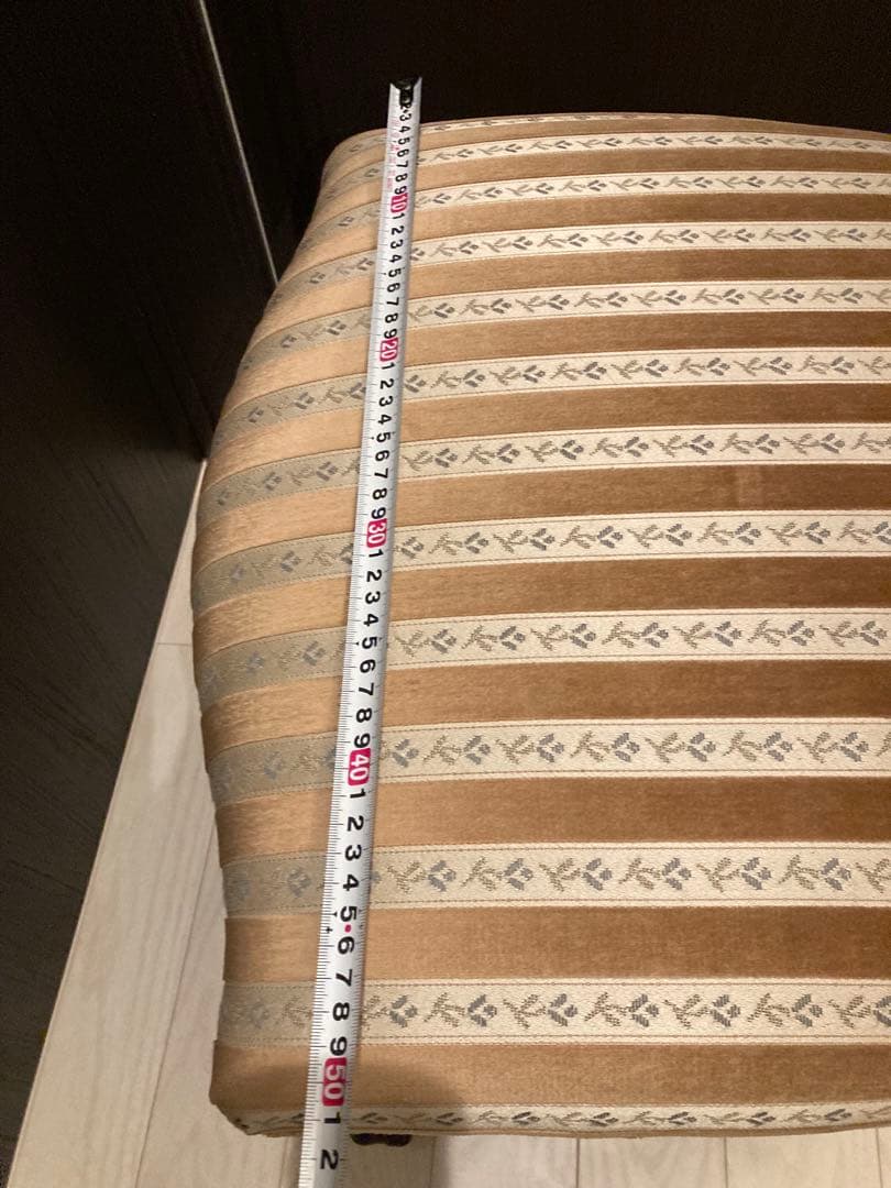 希少　クラシックストライプ柄木製椅子