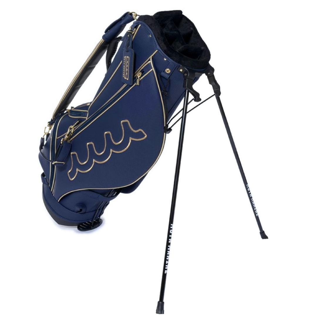 ムータマリン パンチングエシカルレザー スタンドキャディバッグとヘッドカバー