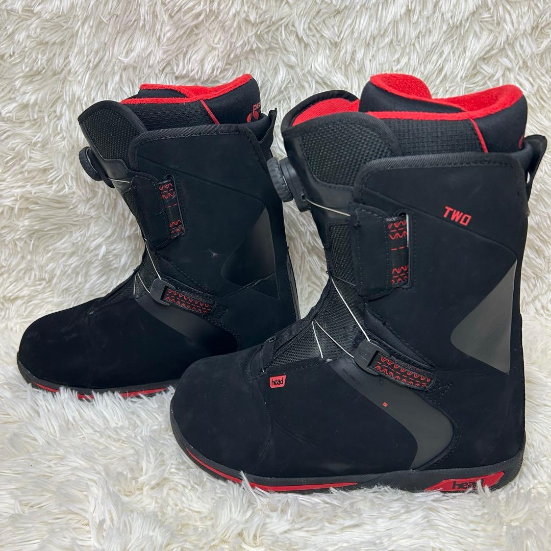 HEAD TWO BOA スノーボードブーツ 25.5 ブラックレッド　メンズ