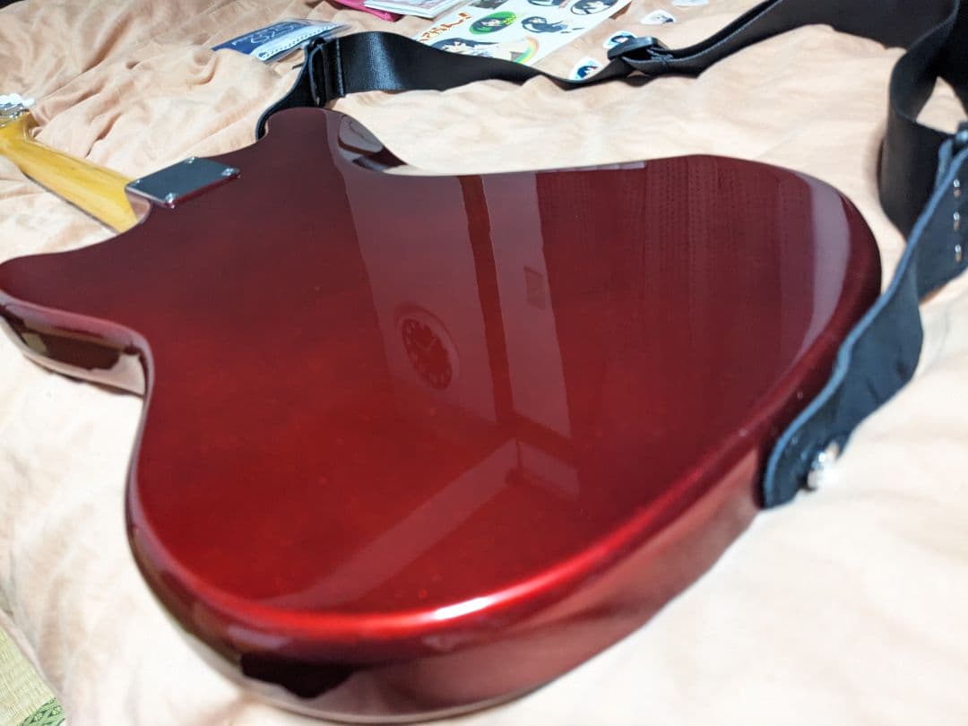 限定版 けいおん！中野梓 モデルギター 中古美品 ソフトケース シール ピック有