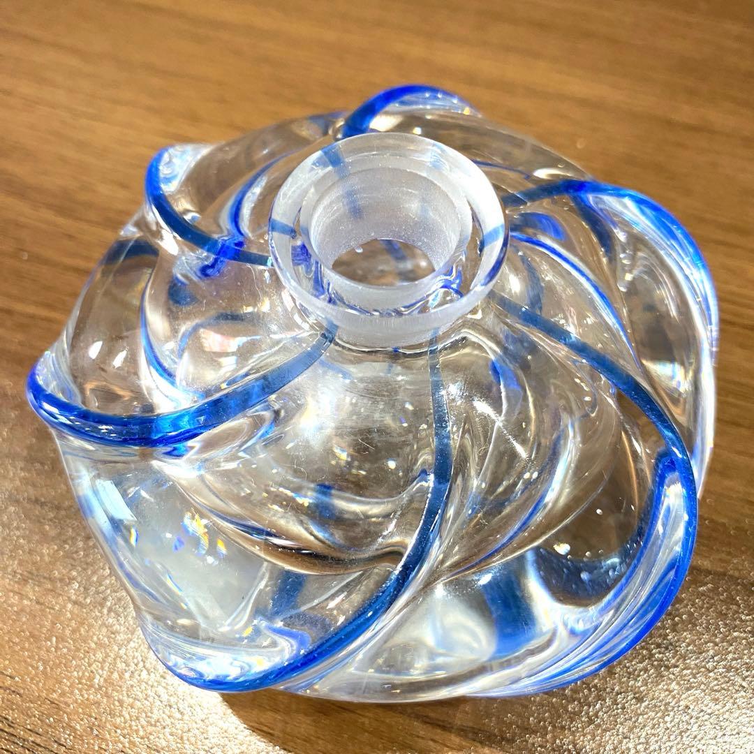 【香水瓶】ガラス香水ボトル　青　クリアガラス
