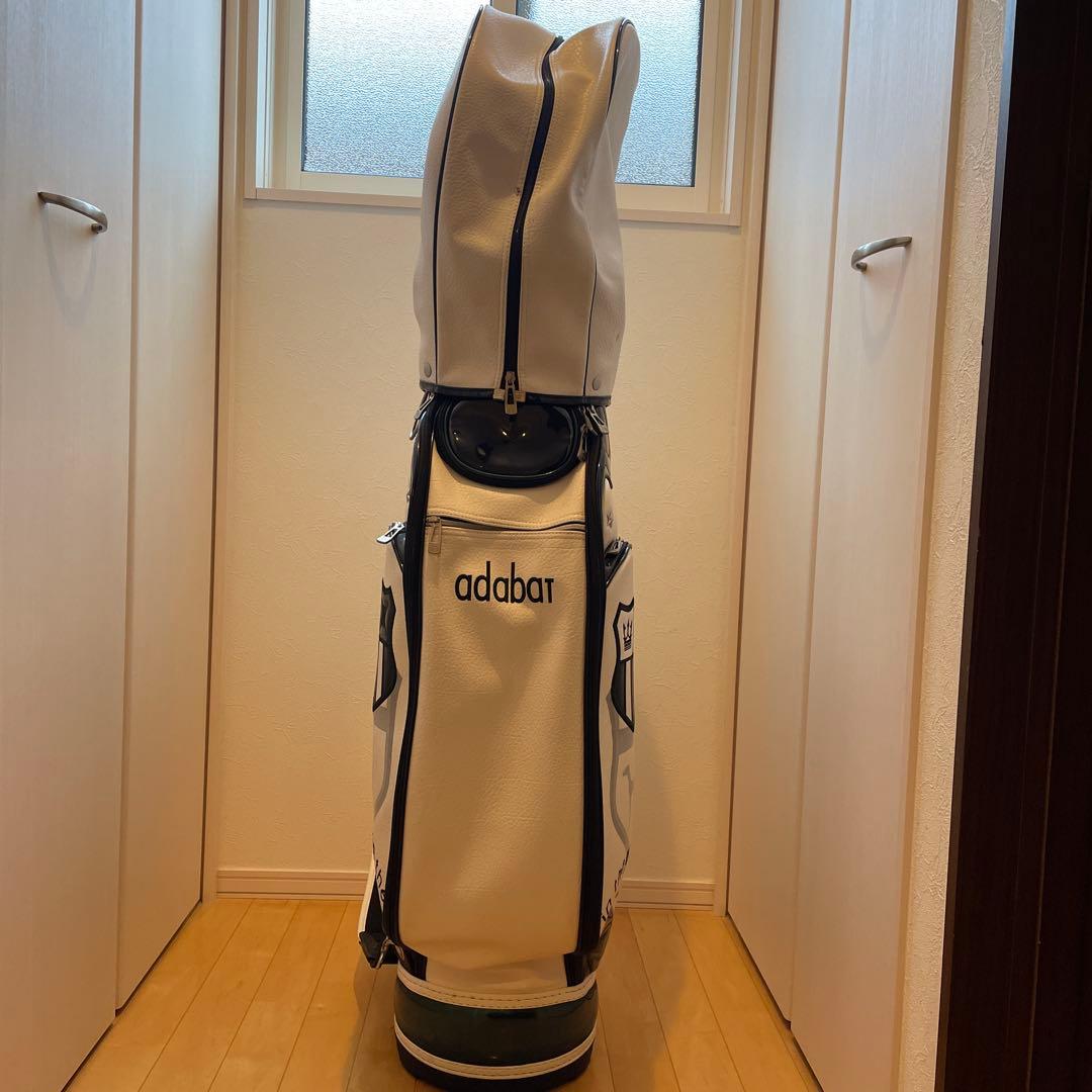 adabat キャディバッグ ホワイト×グリーン