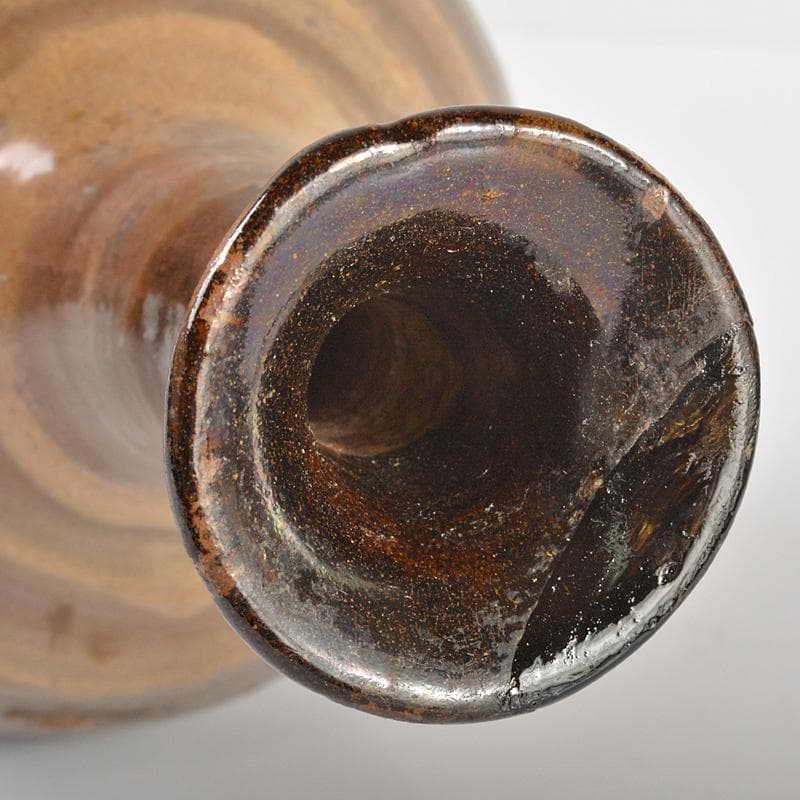 唐津焼　鶴首瓶　徳利　時代箱付　V　R6431