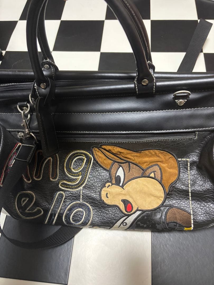 ANGELO GARBASUSゴルフレザーボストンバッグ