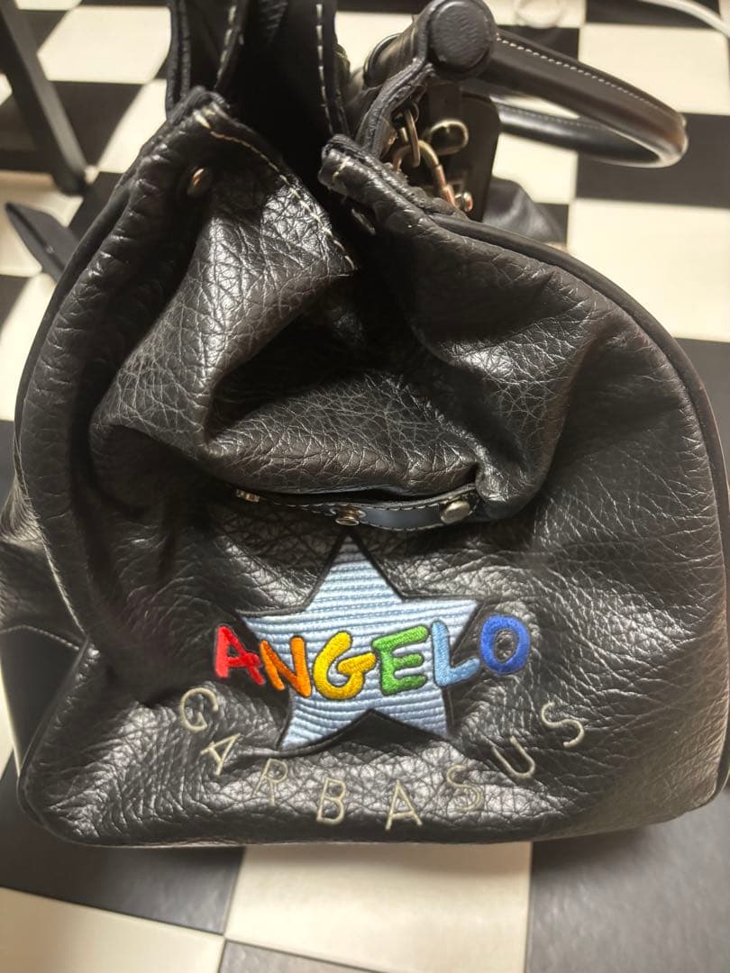 ANGELO GARBASUSゴルフレザーボストンバッグ