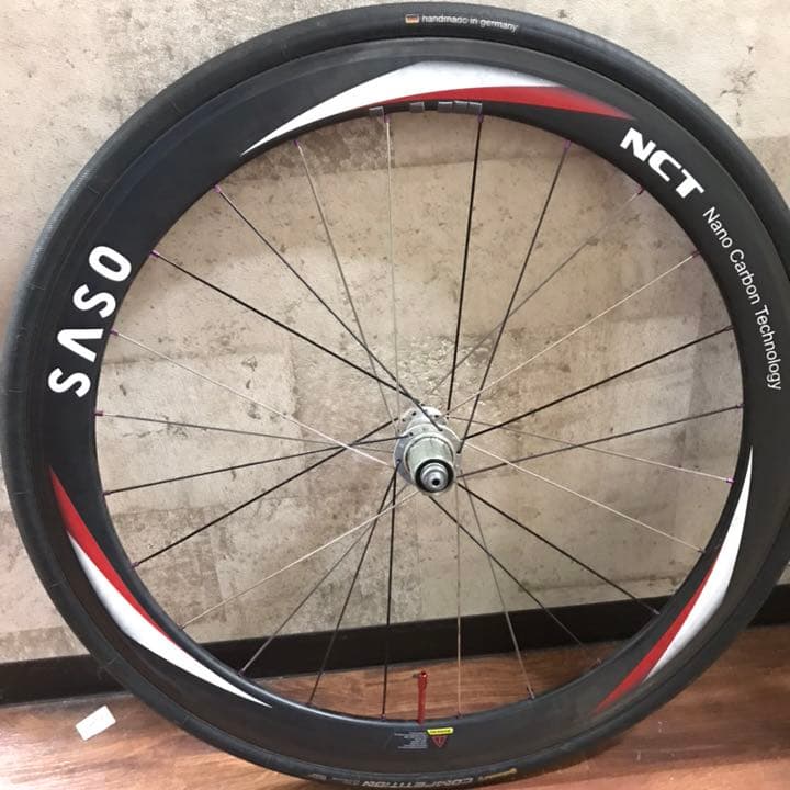 【総額27万円】カーボンディープホイール(50mmハイト)＋チューブラータイヤ